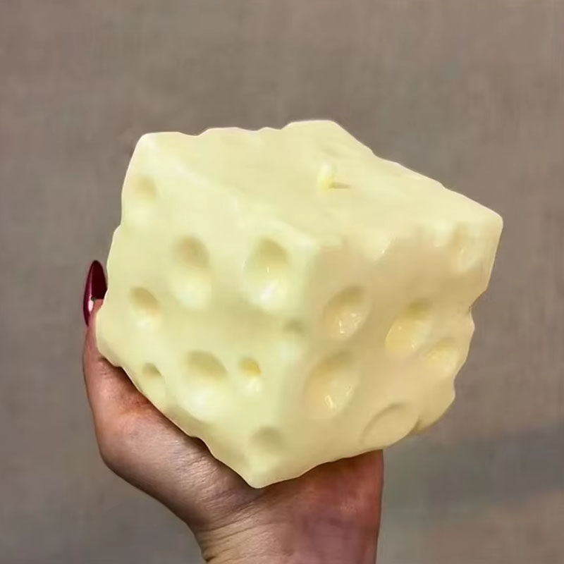 Fidget Cube Original - ◔Jumbo Cheese Cube Stress Ball Big