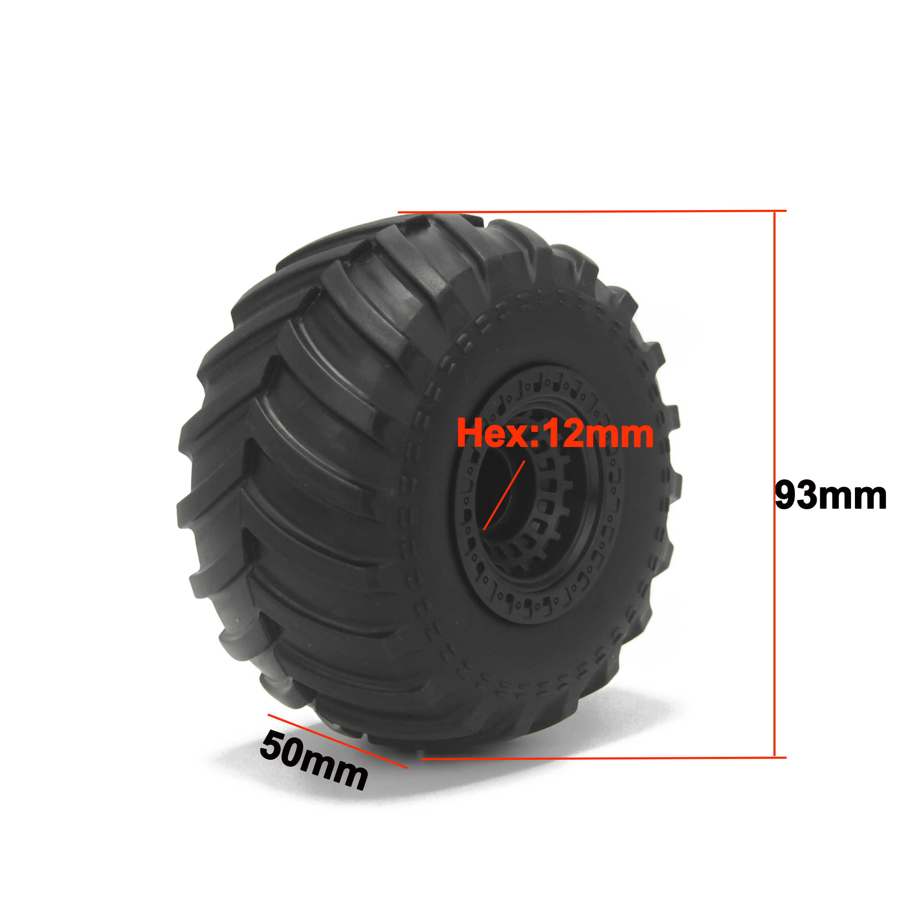 93mm 1/14 RC Car Rubber Tire W - Hot Wheels Car Monster Trucks review and price