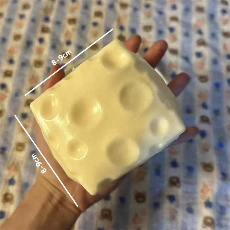 ◔Jumbo Cheese Cube Stress Ball - Fidget Cube Original review and price