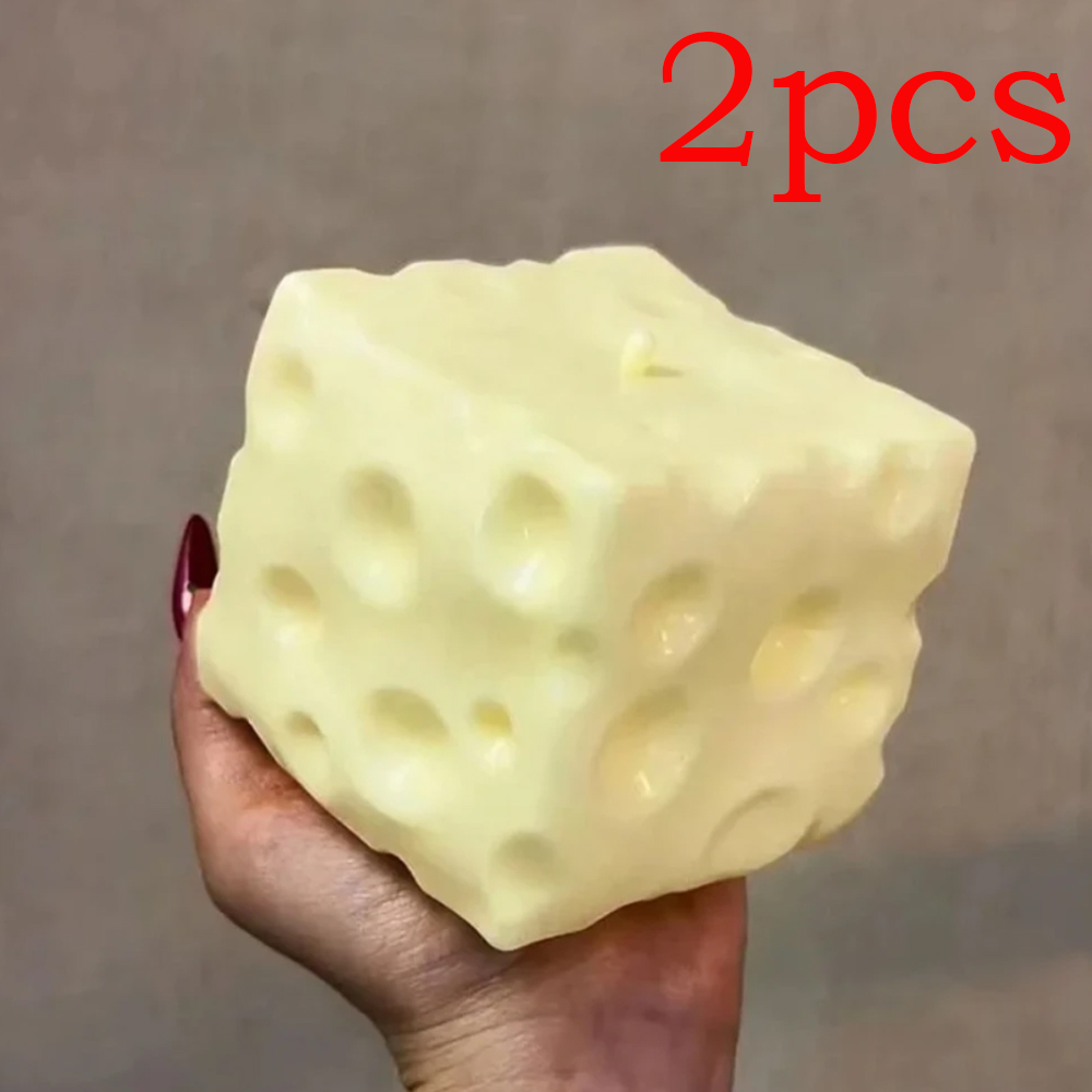 ◔Jumbo Cheese Cube Stress Ball - Fidget Cube Original review and price